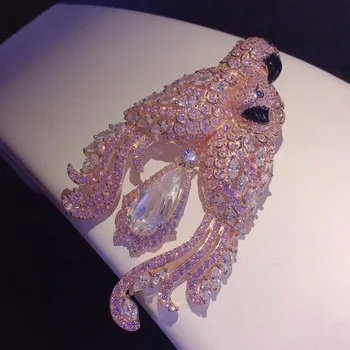 

Qi Xuan_Brooch jewelry_New Love Bird Brooch S925 Silver Hand-Studded Imitation Powder Drill Love Bird Couple Parrot Boutonniere