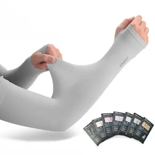 WAY.MAY Asian Carp Protection Cooling Warmer Long Arm Sleeves Sunblock Protective Fingerless Gloves Outdoor Sun Sleeve