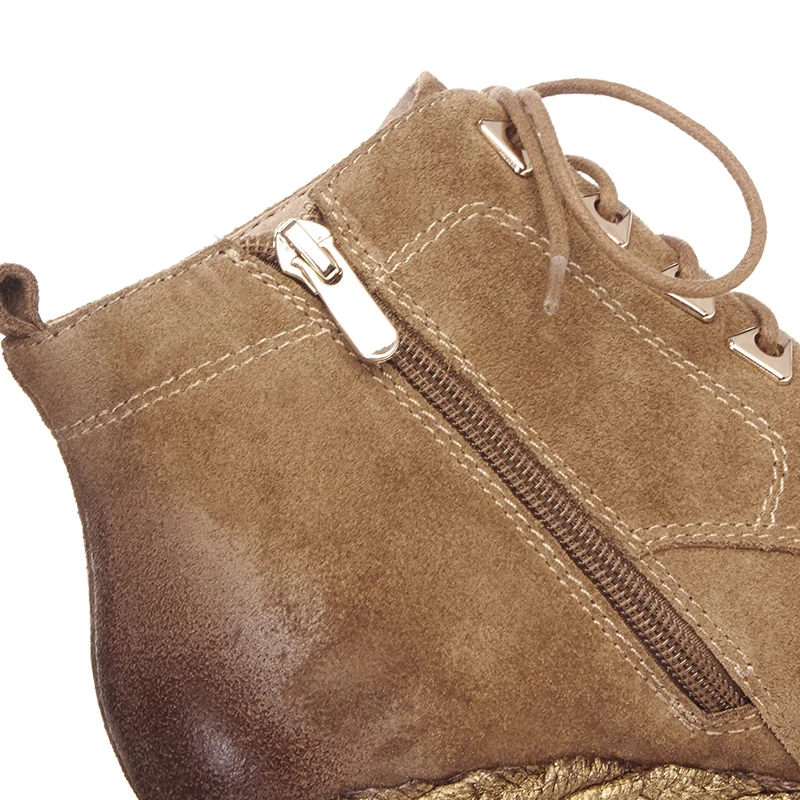 Chaussures À Appartements Loisirs Rivet Black Plate De forme Punk Daim Wedge Chanvre Véritable Martin Court Lacets Bottines Cuir Bottes Femmes Chaussons 0zPUwF0q