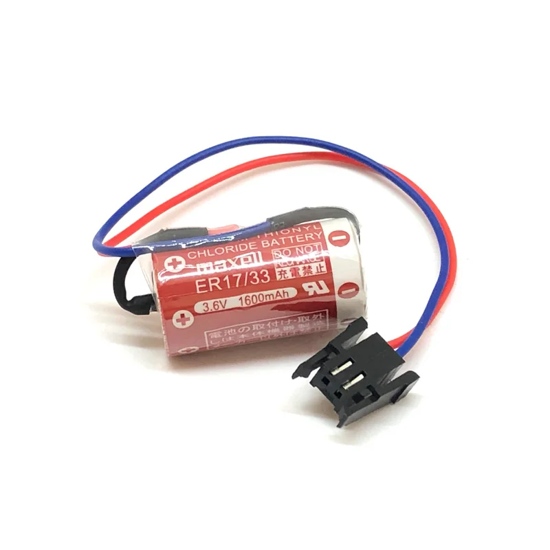 10 шт./лот настоящий MAXELL ER17/33 3,6 V 1600mAh PLC Промышленный контроль литиевых батарей с черной вилкой(ER17/33