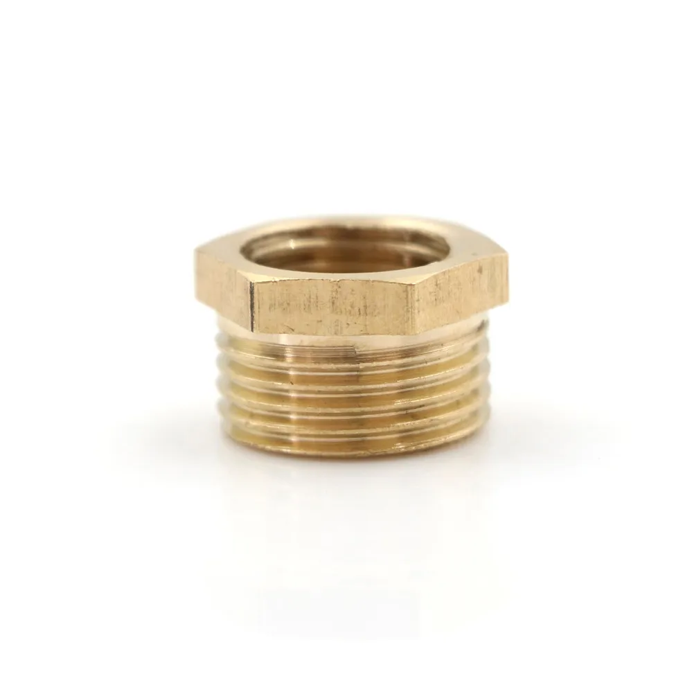 HUXUAN 1/4" BSP Female Thread x 3/8" BSP Male Thread Brass Reducer Bushing Reducing Coupler Connector Adapter Pipe