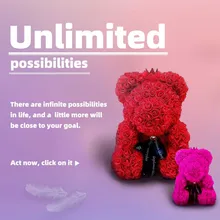 2019 Hot Sale 40cm Soap Foam teddy rose Bear Artificial flower bear for New Year /Valentines /Christmas and girlfriend gift box 2019 Hot Sale 40cm Soap Foam teddy rose Bear Artificial flower bear for New Year /Valentines /Christmas and girlfriend gift box