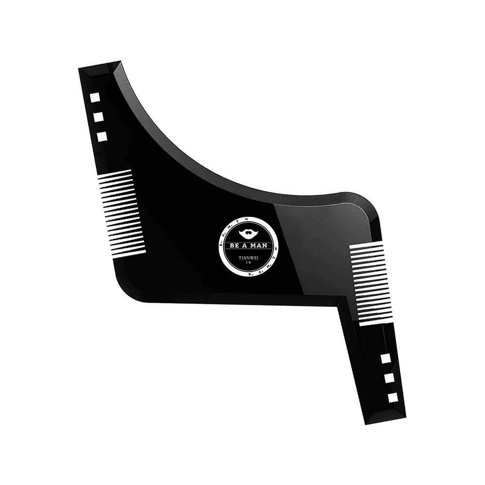 

Pro Beard Styling Shaping Template Comb Barber Tool Black Clear Brown Symmetry Trimming Shaper Stencil