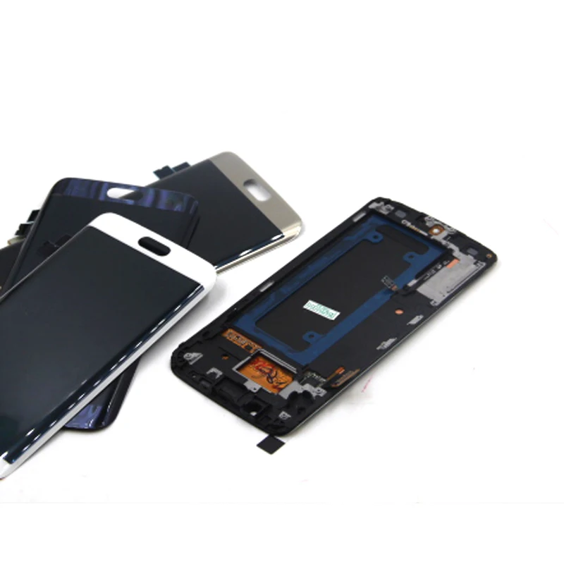Белый золотистый синий цвет для samsung S6 edge G925F ЖК дисплей край Дисплей Экран с