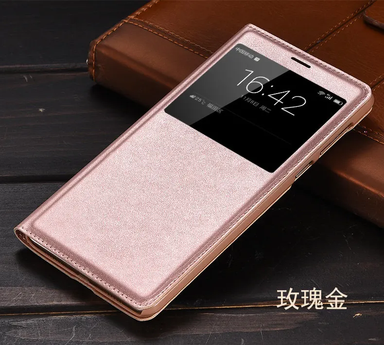 

Huawei honor 6x Smart Window View Flip Cover Case Cover PU Leather Fabric Phone Cases for Huawei honor 6x