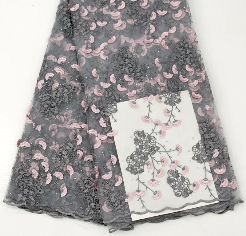 

french lace fabric tissus africains guipure tulles perlage high quality nigerian beaded lace fabric net lace 2018 5yard/lot