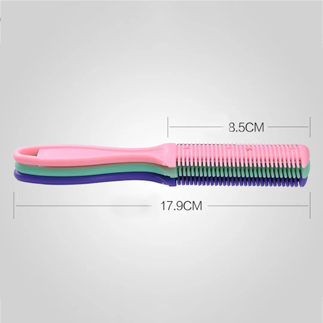 Mayitr 1pc Double Sides Hair Razor Comb Cutter Cutting Thinning Shaper Haircut Grooming Men Women Hair Trimmer Styling Combs