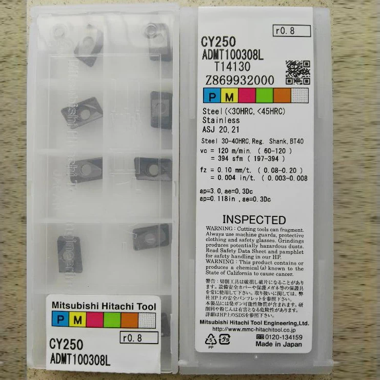 ADMT100308L CY250 ,original HITACHI carbide insert tungsten cutting