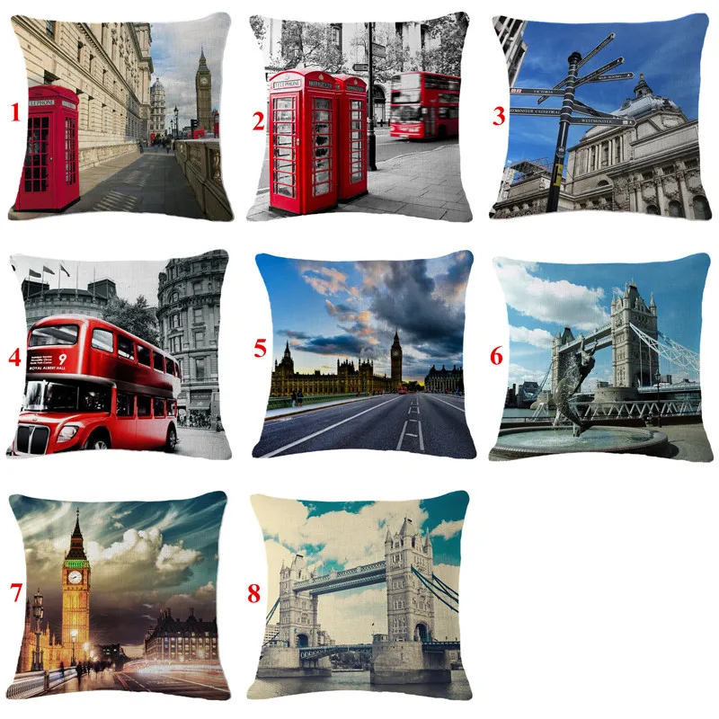 Store Cushion Covers London Building Kussenhoes Square