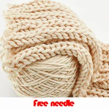 400g Natürliche Merinowolle Chunky Garn Filz Wolle Roving Weiche Garn für Spinning Hand Stricken Spin Garn Winter Warme Freies Nadel
