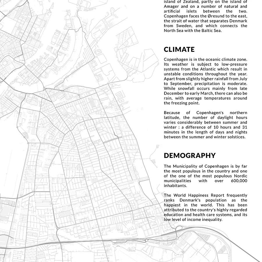 Плакат-карта copenheng City, Современная Картина на холсте, скандинавские принты, настенные художественные картины для датской гостиной, украшения для дома