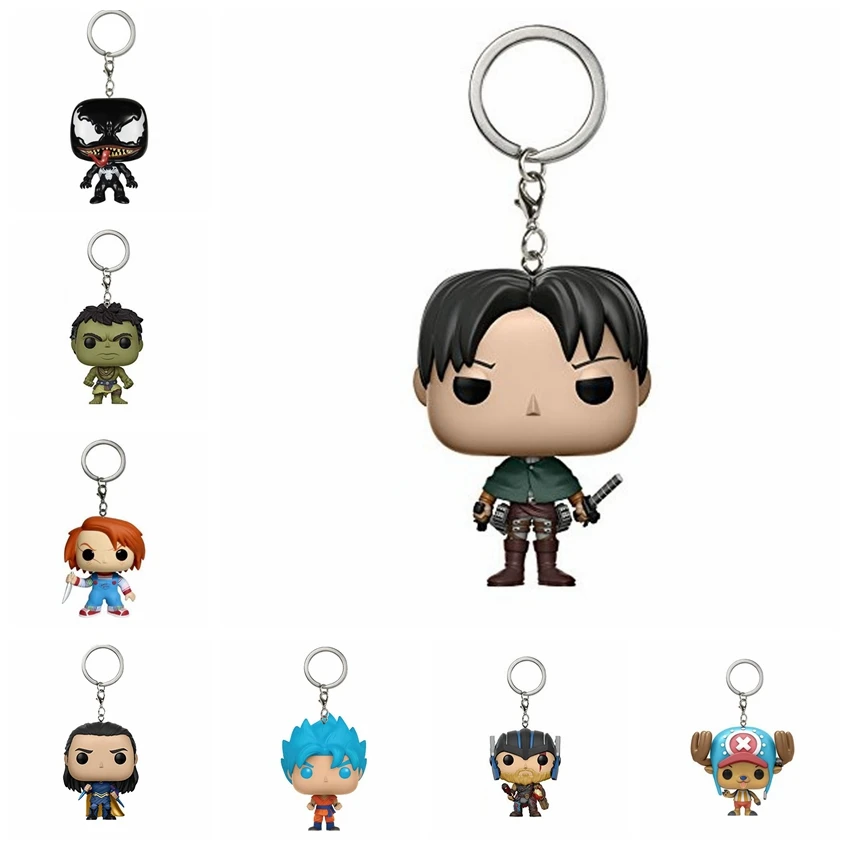 

Attack on Titan Levi Ackerman VENOM Hulk Thor Loki Chopper Chusky Dragon Ball Super Saiyan Goku One Piece PVC Action Figure Toy