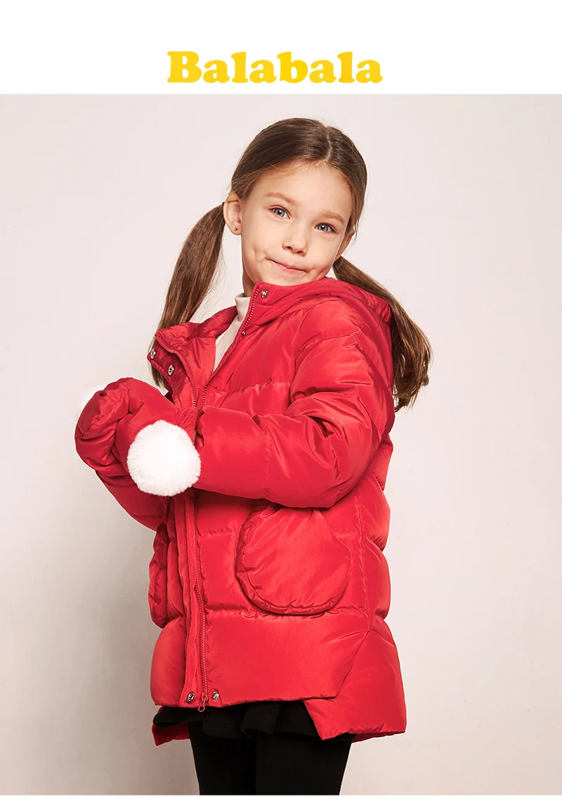 Balabala зимние пальто новые куртки для девочек, детские пальто, модные вельветовые парка для девочек пальто плотная теплая детская верхняя одежда