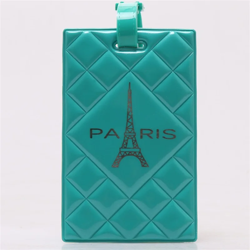 Дизайн ПВХ лин плед 16 цветов Париж Эйфелева башня аксессуары для путешествий багажные бирки имя этикетка прочный