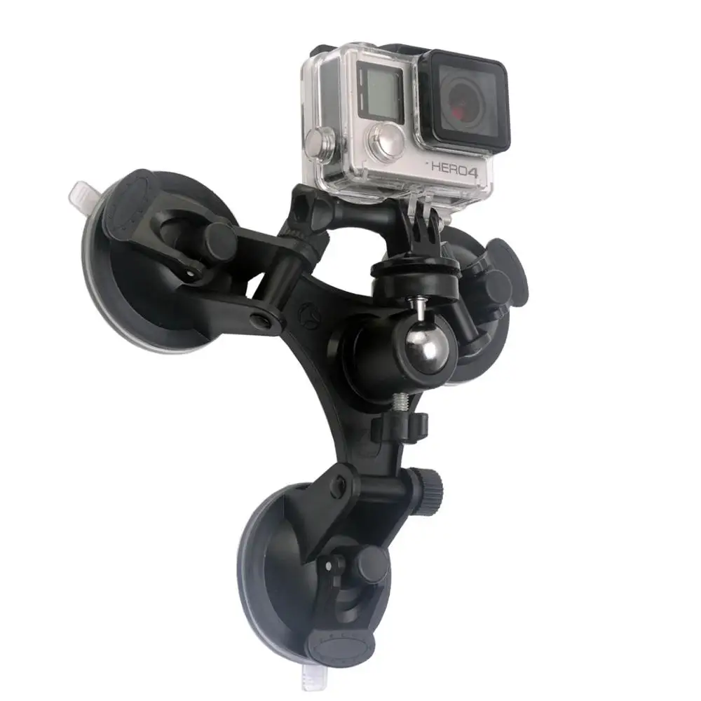 Angle Bracket of Low Automobile Board with Triangular 7cm Suction Head for GOPRO Hero3/3+/4 Xiaoyi SLR camera | Электроника