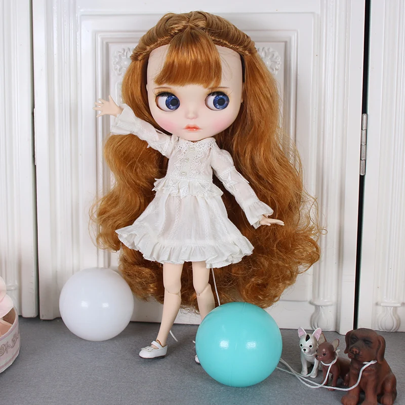 Lilith – Premium Custom Neo Blythe Doll with Ginger Hair, White Skin & Matte Cute Face 1
