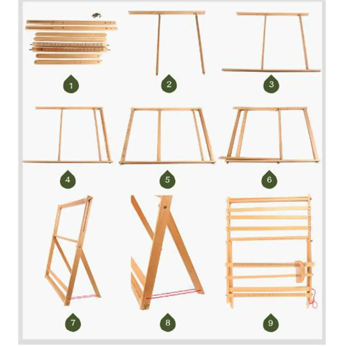  Wooden Weaving Loom Kit Hand-Woven DIY Woven Set Household Tapestry Scarf Multifunctional Loom Sewi