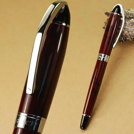 Перьевая ручка BAOER 517 благородный Средний наконечник коричневый мрамор|fountain pen