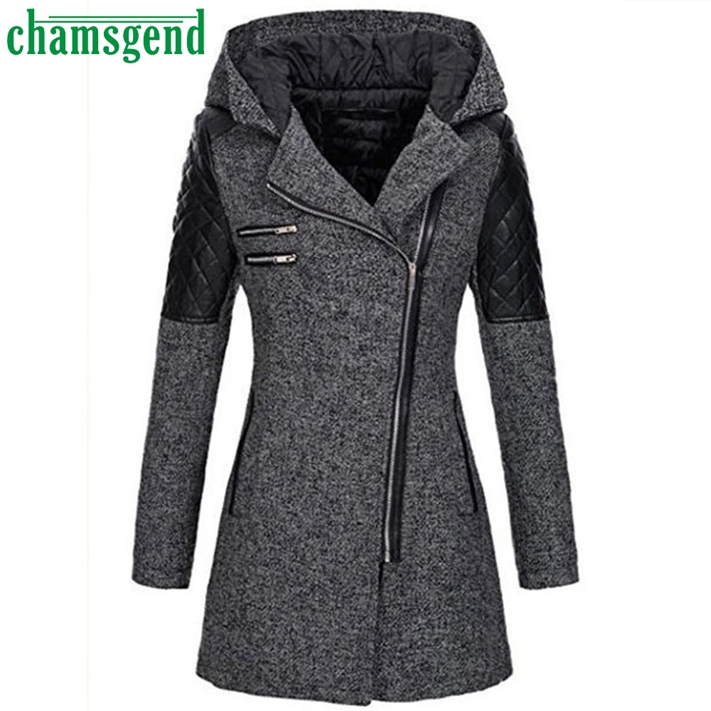 

CHAMSGEND 2018 New women winter coat Warm Slim Jacket Thick Parka Hooded Zipper women coats and jackets plus size Hot sale #35*