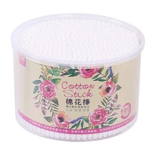 500 шт женские ватные палочки для макияжа с двойной головкой, ватные палочки для макияжа, деревянные палочки, чистка ушей в носу, косметические инструменты, Прямая поставка