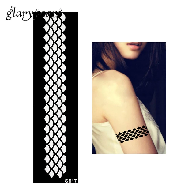 1 piece henna tattoo stencil bracelet strip fish scale pattern 1 piece henna tattoo stencil bracelet strip fish scale pattern