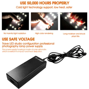 Image 5 - Travor Light กล่อง 80*80 ซม.แบบพกพา Softbox ถ่ายภาพ LED Lightbox เต็นท์ 3 สีพื้นหลังสำหรับสตูดิโอถ่ายภาพกล่อง