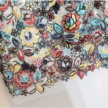 LASUI 1 ярд/1 лот красивый великолепный шнур 3D Цветочная вышивка из кружевной ткани белая сетка DIY модная одежда платье юбка C0212