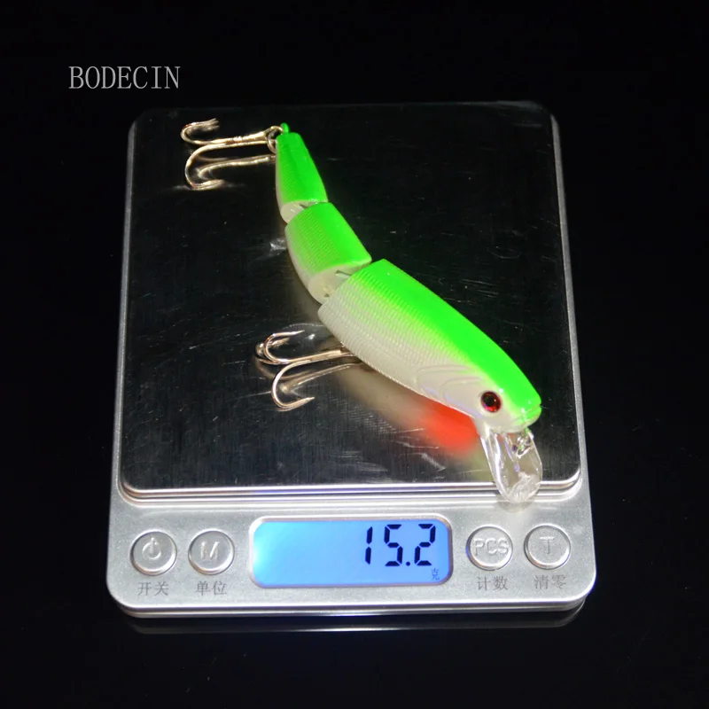 1pcs Minnow Fishing Wobblers Fake Lure 135mm 15g Lures 3 Segment Hard Artificial Bait Tackle For Peche Supplies Sea Fish 6# Hooks (14)
