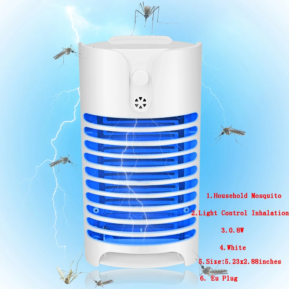Электрическая лампа от комаров, USB электрическая ловушка от комаров, светильник от насекомых, средство от насекомых - Color: 02