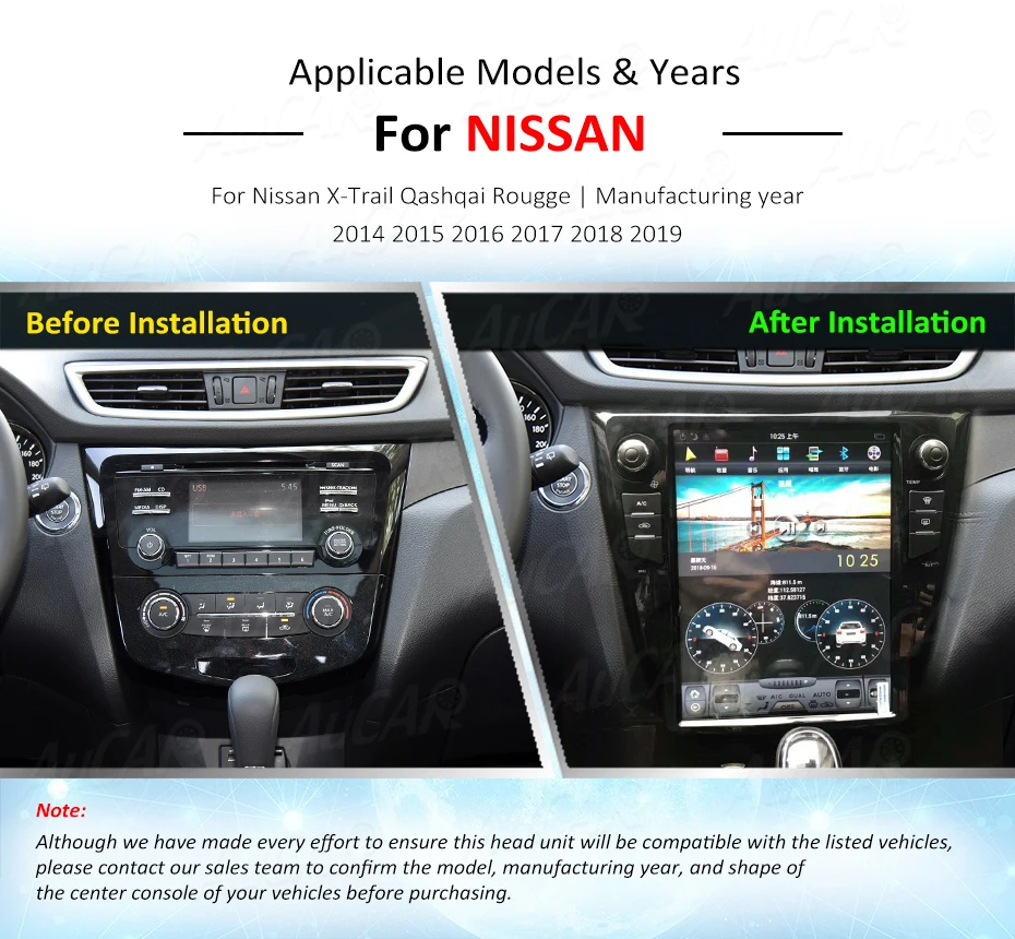 Top Tesla style Android 7.1 Car Radio GPS Navigation for NISSAN X-TRAIL 2014 2015 2016 2017 2018 Stereo Multimedia Headunit 7