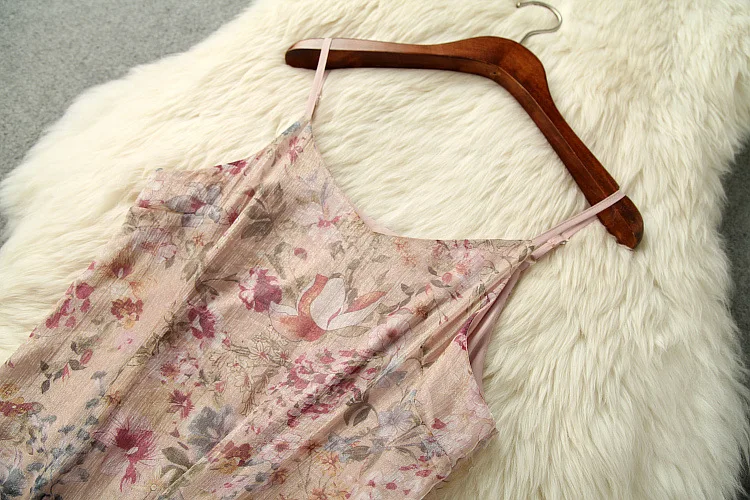 Dress Suits 2019 Spring Summer Ladies New Single Button Elegant Blazer Jacket Top + Printed Slip Cake Dress Two Piece Set Female