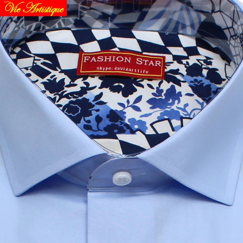 mens shirts with different patterned cuffs