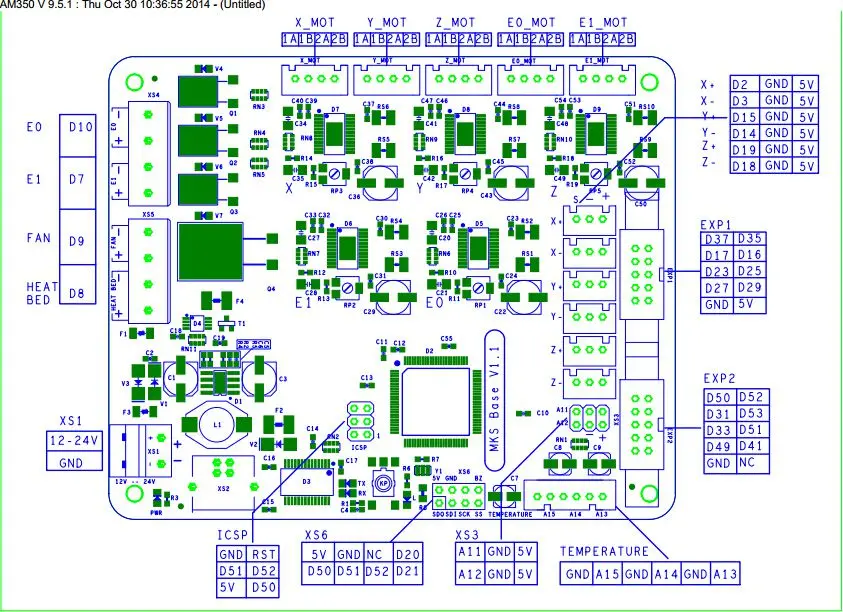 3d принтер МКС база V1.6 интегрированная материнская плата с MKS TFT32 умный дисплей совместимый Mega2560 RAMPS 1,4 RepRap плата управления