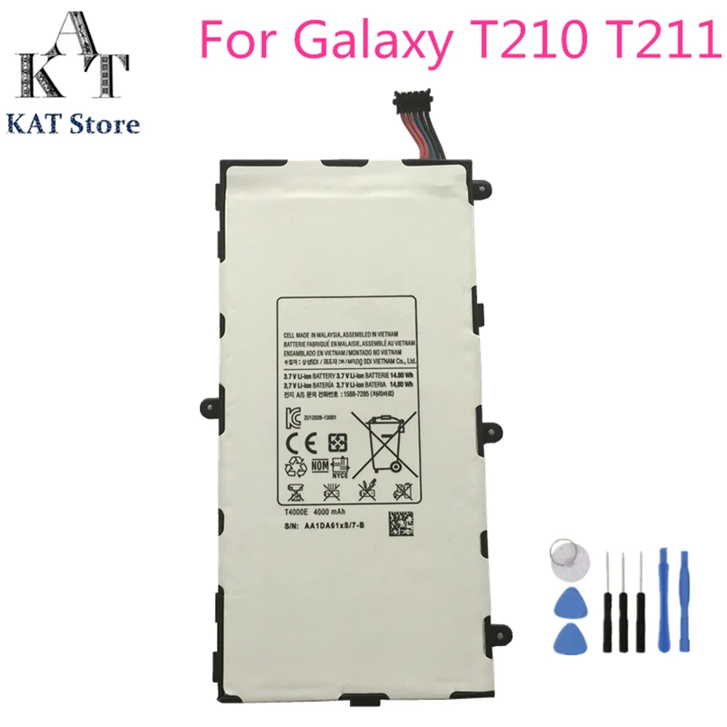 Аккумулятор для планшета KAT T4000E 4000 мАч Samsung GALAXY Tab 3 7 0 T210 T211 T215 T2105 T217a лучшие батареи