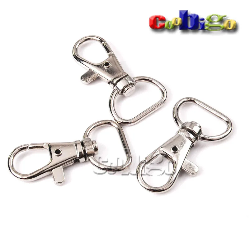 

10pcs 0.669"(17mm)Webbing Strap Matel Loster Clasps Snap Hooks Swivel Bag Parts & Accessories Nickel Plated KeyChain#FLQ059-B