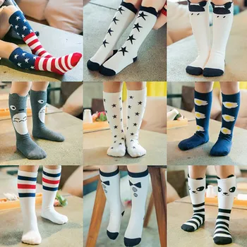 

100% Cotton Collant Sock For Girls Kids Knee High Socks Baby Girls Fall Winter Leg Warmers For Children Chaussette