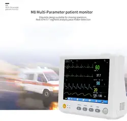 M8 гироборд с колесами 8 дюймов параметр темп пульсовая Оксиметрия дыхания ЭКГ SPO2 NIBP цифровой для палаты интенсивного лечения