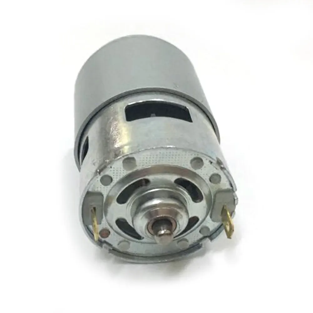 DC eléctrico 12 V 24 V 775 motor para taladro de alta velocidad gran par rodamiento de bolas herramientas eje redondo