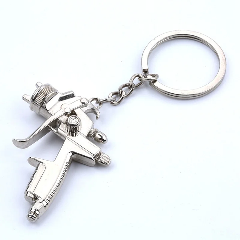 

1pc Keychain Car Paint Painter Spray Keyring Spray Gun Key Chain Alloy QLY9135