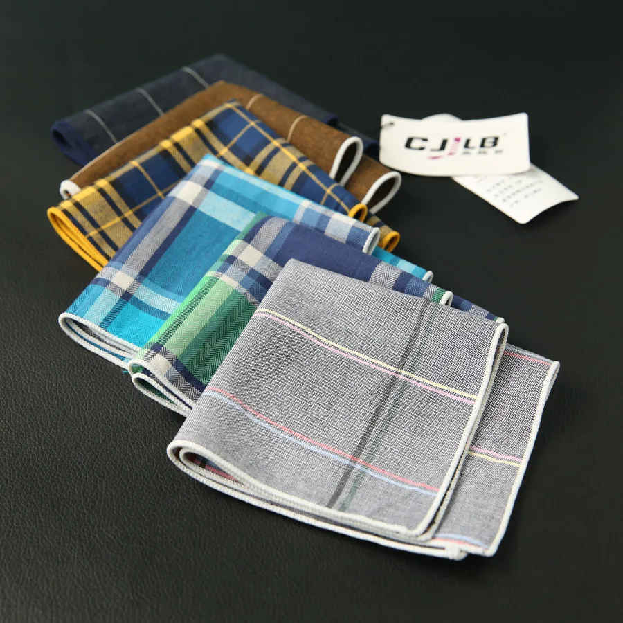 new fashion designer Men's casual print plaid pocket square