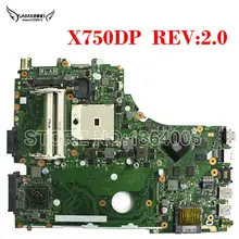 For ASUS X750DP X550DP K550D Laptop Motherboard X750DP rev:2.0 60NB01N0-MB1020 69N0PPM10A01(01) Mainboard 100% tested