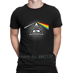 Illuminati Prisma Радуга Всевидящее Око Pyramide футболка Kawaii хлопок демисезонный Crazy новый стиль печатных экипажа средства ухода за кожей Шеи