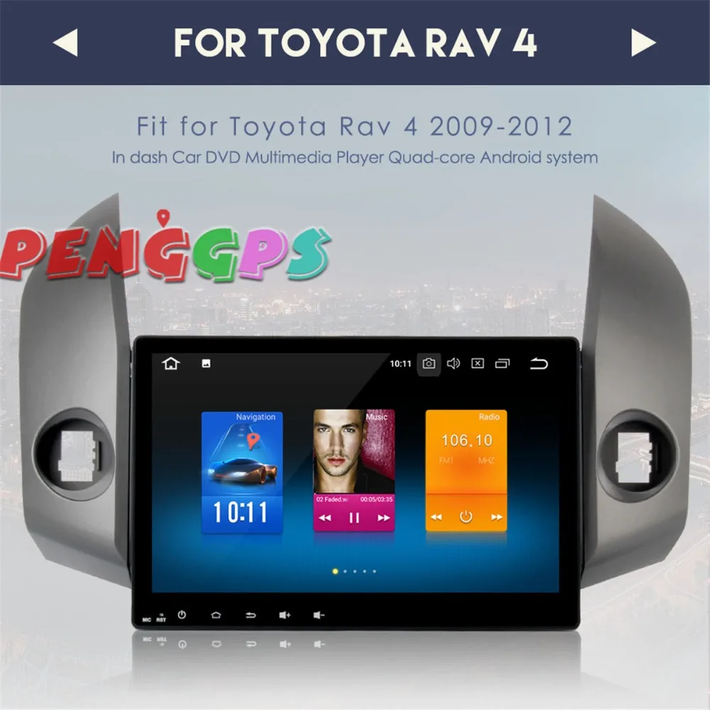 Gps Navi Авто Радио стерео для Toyota RAV4 2009 2010 2011 2012 Previa RAV 4 Android 8 0 7 1 без DVD плеер