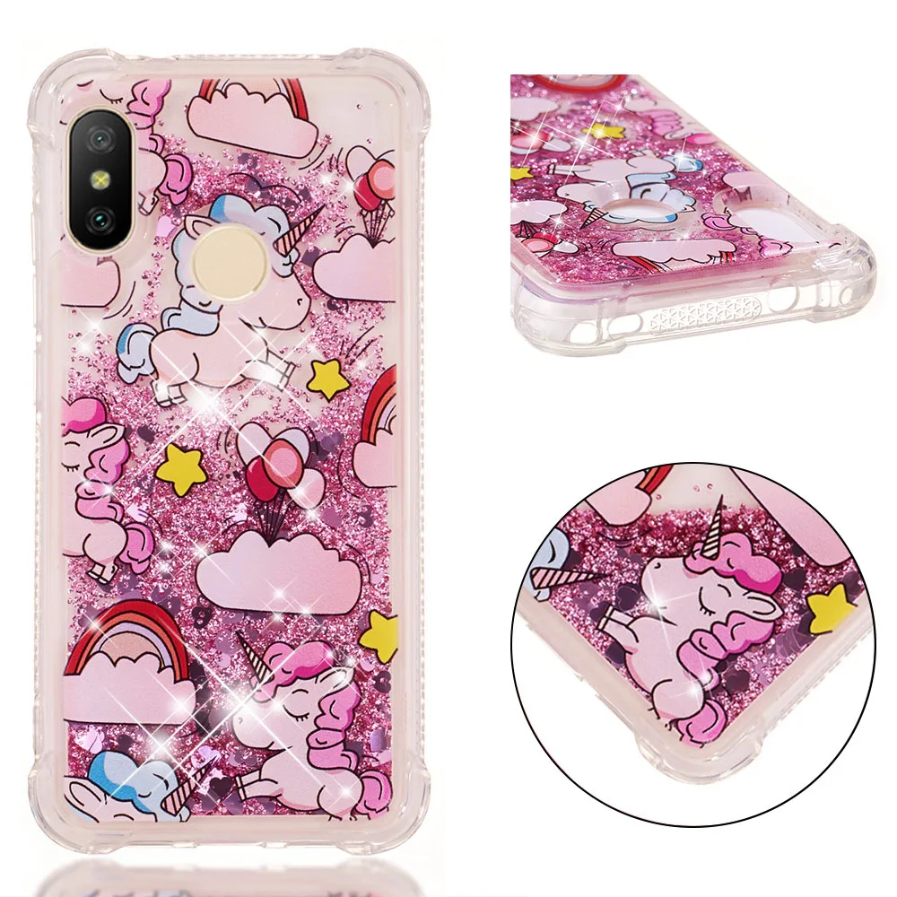

Fashionable cartoon painting is suitable for Huawei P20 Pro dynamic quicksand anti - falling mobile phone shell