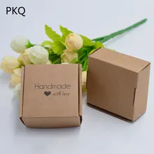100 шт/партия маленькая коробка для ремесла из картона ручной работы для мыла конфет Персонализированная Подарочная коробка для хендмейда бумага для упаковки подарка розничная торговля