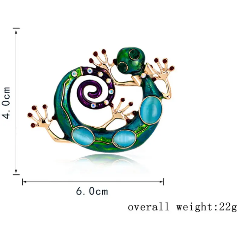 Модные эмалированные броши в виде ящериц для женщин и девушек, корсажи, брошь, свадебные украшения CX17