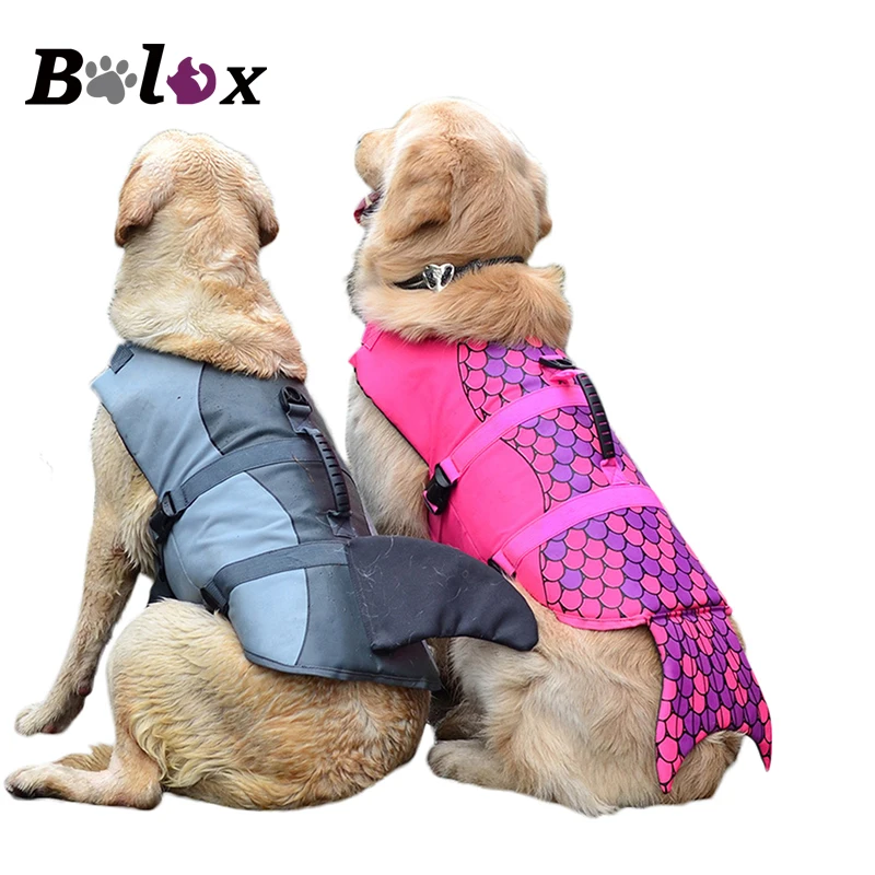 Pet Dog Life Jacket Safety Vest  Summer Shark Dogs Swimwear Pets Safety Swimming Suit Clothes Surfing Swimming Vest Pet Clothing