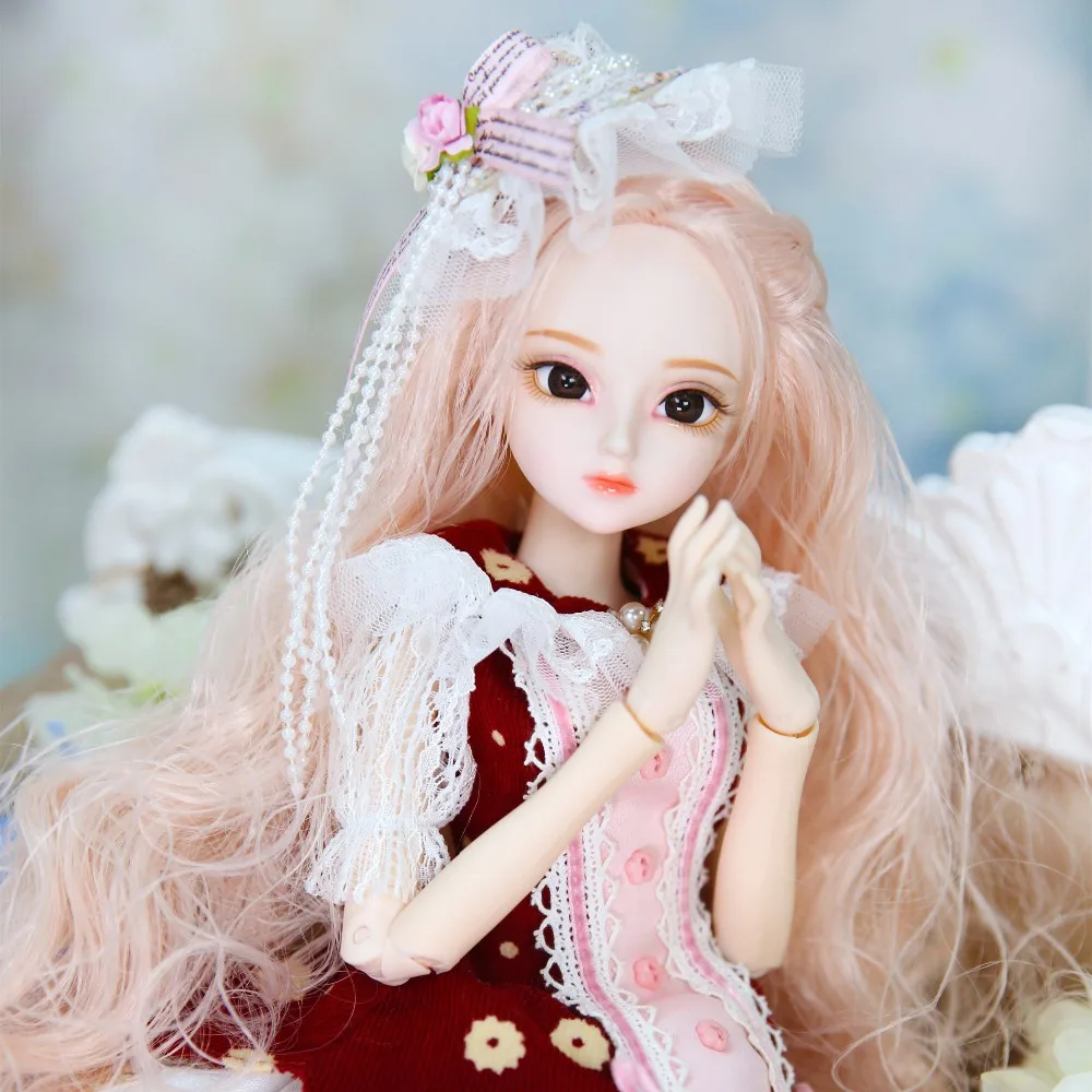 1/4 BJD Dairy Queen name by Rumia бледно розовые волосы механический сустав одежда обувь 45