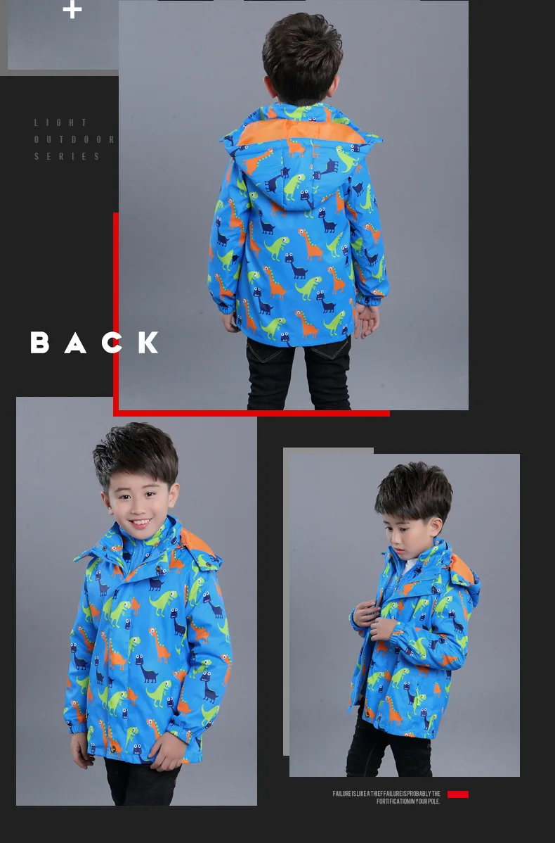 Зимние куртки с отстегивающейся хлопковой подкладкой для мальчиков, три в одном детские пальто с капюшоном и рисунком детская ветрозащитная теплая куртка От 2 до 9 лет