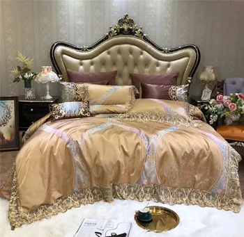 

Satin Like Silk and Ultra Soft Cotton Duvet cover Decor Luxury Palace Bedding Set Bed sheet/Bedspread Queen King size 4/6/10 Pcs
